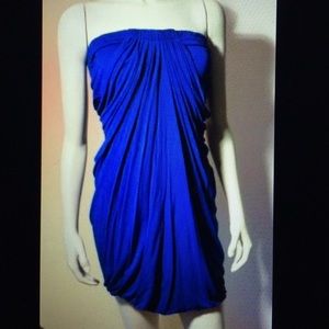 Host Pick!!! Y-Yigal jersey draped strapless dress in royal blue!